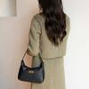 Solid Color French Underarm Bag Elegant Texture Handbag Storage Bag PU Hobo Bag  Travel
