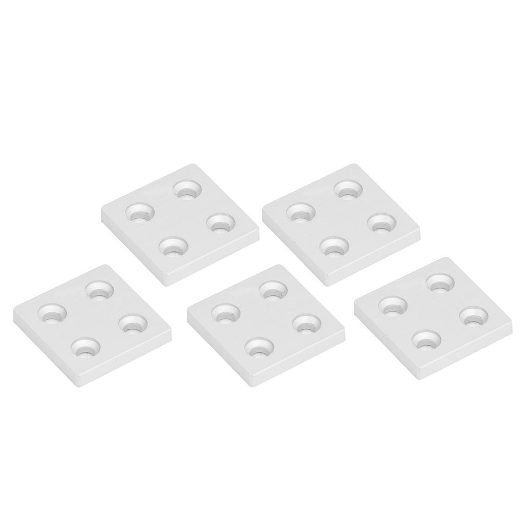 5Pcs Aluminum Profile End Cap Alloy Metal Cover Plate Linear Moving Parts 4040 Double GroovesSilver