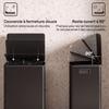 Kitchen Trash Can 50 Liters Pedal Bin Stainless Steel Black
