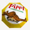 Pippi Langstrumpf Themen-ReiseregenSchirm - 8 Rippen, Automatisches Öffnen und Schließen, Tragbares FaltDesign, Kompakter und Stilvoller Schirm Geeignet