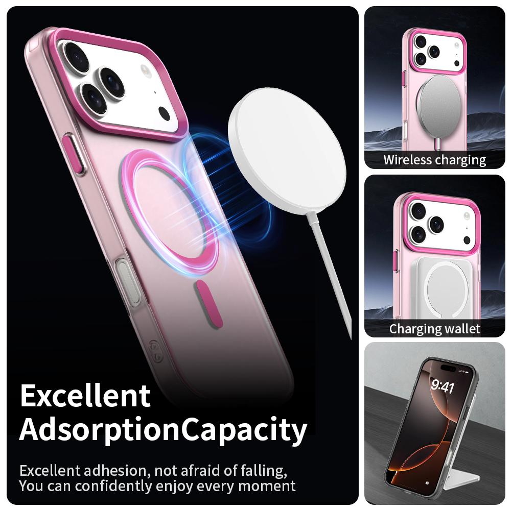 Candy Matte ForMagsafe Case ForiPhone 17 Air 17Promax 16 15 14 Pro Max Plus 13 12 11 16E SE4 17Pro Transparent Rugged Cover