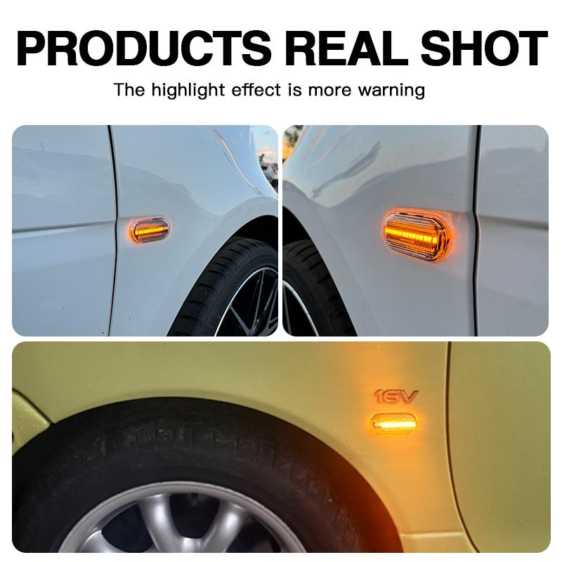 2PCS Car LED Side Marker Fender Dynamic Flowing Turn Signal Lights For Opel MOVANO Combi Kasten Pritsche/Fahrgestell Kipper