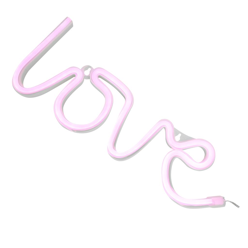 Multifunctional Love Shaped Neon Sign Pink LED Neon Light for Christmas Party Wedding