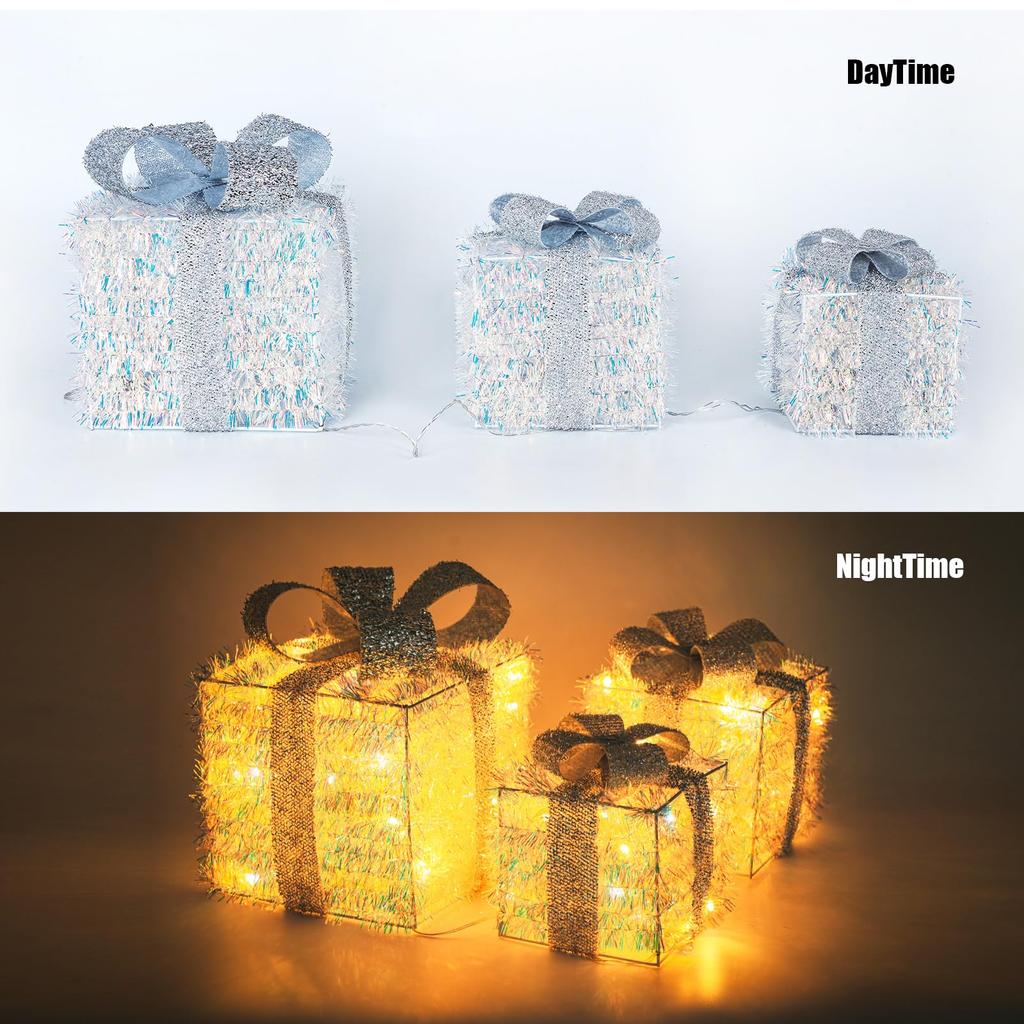 MORGEN SKY Christmas Decoration Gift Box Set of LED String Lights for Indoor and Outdoor Mini Bulb Fairy Box Christmas Decorative Timer SXL05 3, Use,