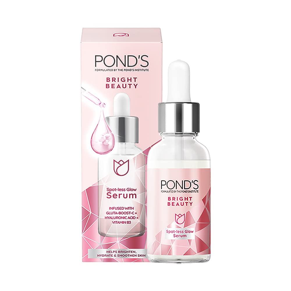 Pond's Bright Beauty Siero Glow Senza Macchie, 30 ml e POND'S Idratante Viso Gel Super Leggero Senza Olio 73 g, Con Acido Ialuronico e Vitamina E per Fres