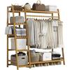 Clothes Rack - Solerconm - Bamboo - 110x40x140cm - 2 Shelves - Heavy Load