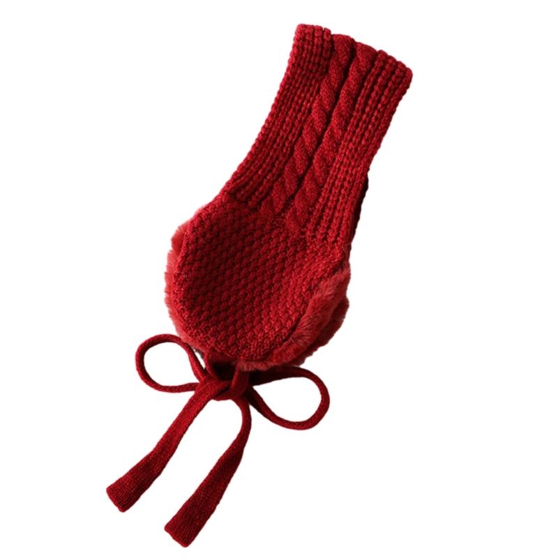 Winter Hat Kids Toddler Knitted Ear Warmer Scarf Earmuffs For Girl Boy Children