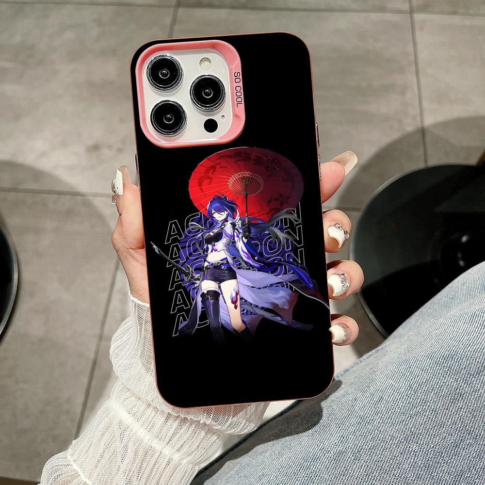 

HSR Acheron Pink Translucent Mobile Phone Case for iPhone 17 16 15 14 13 12 11 X XR XS Air Pro Max Plus Colorful Cover iPhone 15