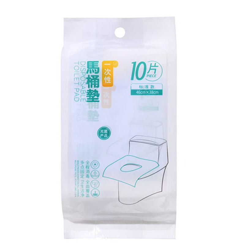 10Pcs Travel Disposable Paper Toilet Seat Cover Protector Biodegradable Camping Travel Safety Toilet Seat Mat Bathroom Accessory