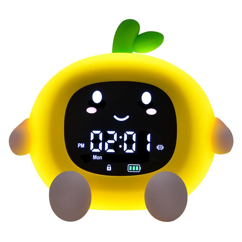 Fruit series alarm clock light children significant other alarm clock creative design mobile phone holder pat color night light