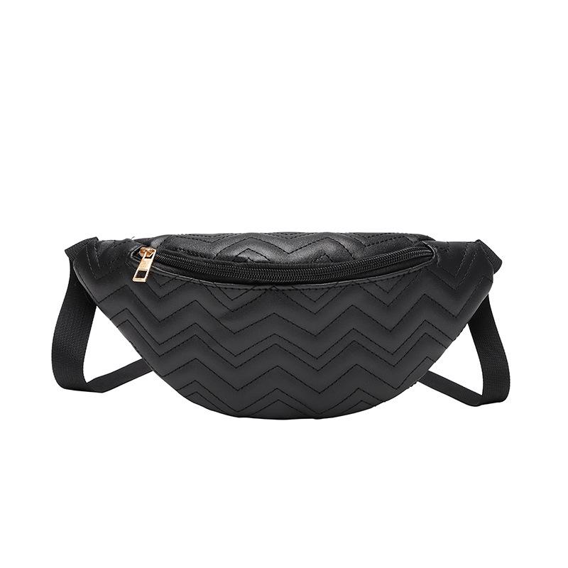 Women's Crossbody Waist Bag - Diamond Pattern, Single Shoulder or Chest Bag