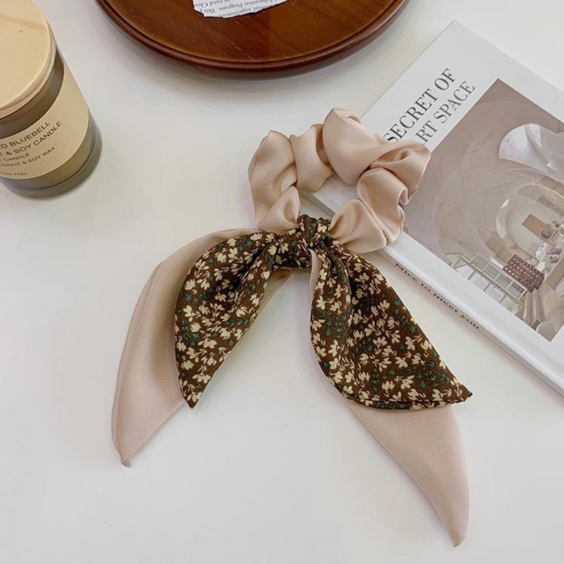 New Korean Bow Ribbon Elastic Hair Bands Women Elegant Hair Rope Elastic Ring Ties Headwear Girls Hair Accessories