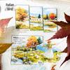 Pack d'autocollants pour animaux de compagnie Yi Niao: Série Prairie Infinie - 6 Styles & 15 Feuilles d'Autocollants de Paysage sur le Thème des Scènes Saisonnières