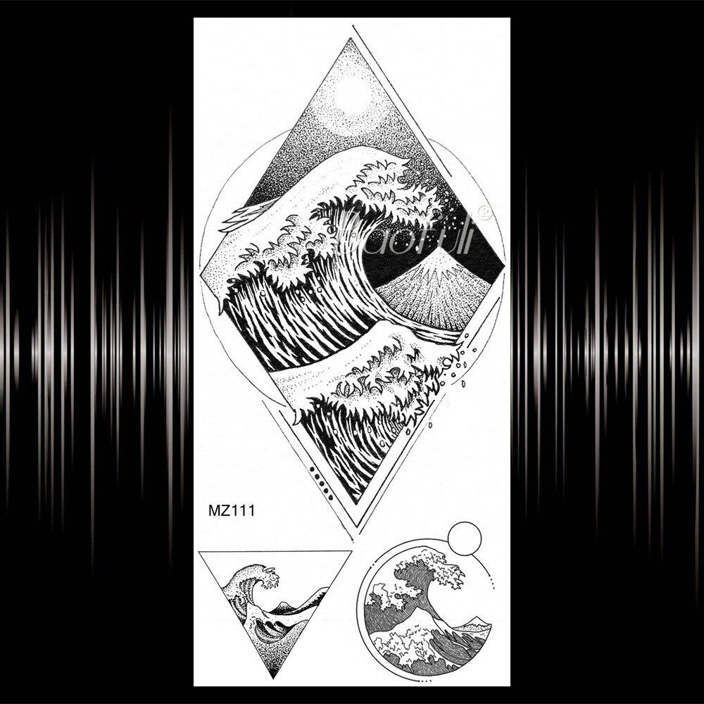 Buy Diamond Rhombus Wave Temporary Tattoos Triangle Planets