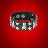 Skull Star Punk Rock PU Leather Bracelet - European/American Trendy Bangle Jewelry