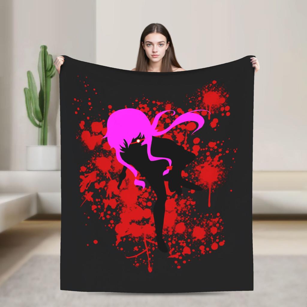 Mirai Nikki Gasai Yuno Super Soft Blankets Plush Throw Blanket Street Trend Couch Chair Flannel Bedspread Sofa Bed Cover