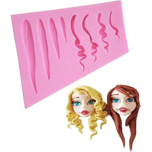 3D Doll Body Leg Arm Face Head Silicone Mold Q Version Dolls Model Fondant Craft Clay Resin Mould DIY Cake Decorating Supplies Baking Tool (5PCS)