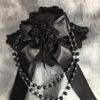 Halloween Hair Ornaments Vintage Lace Top Hat Ribbon Bowknot Gothic Headdress