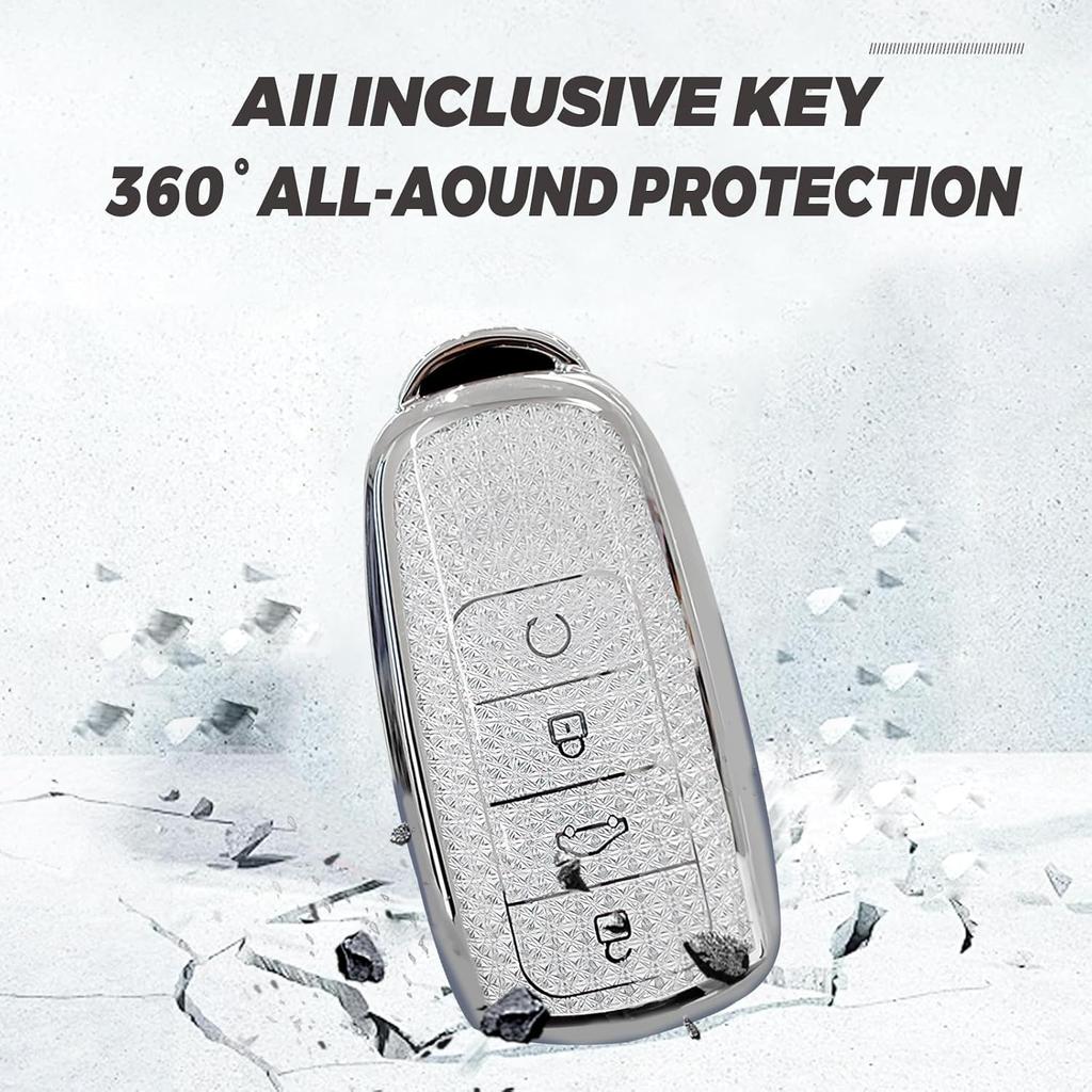 Waterproof TPU Car Key Fob Case Cover Compatible with Chery Tiggo 7 8 Omoda 3 5 C5 Arrizo 5 Plus Jaecoo 6 2025 Ruigu 9 2024 2025 Car Accessories