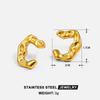 High-end C-shaped Stainless Steel 18k Titanium Earrings - European & American Fashion Ear Studs.