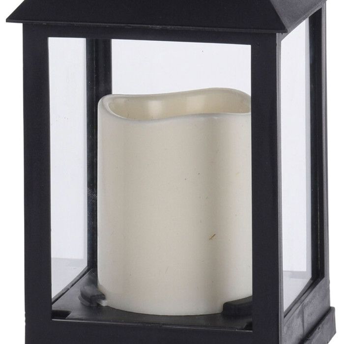 GENERIQUE - Lanterne À Bougie Led 10.5x10.5x23cm Noir