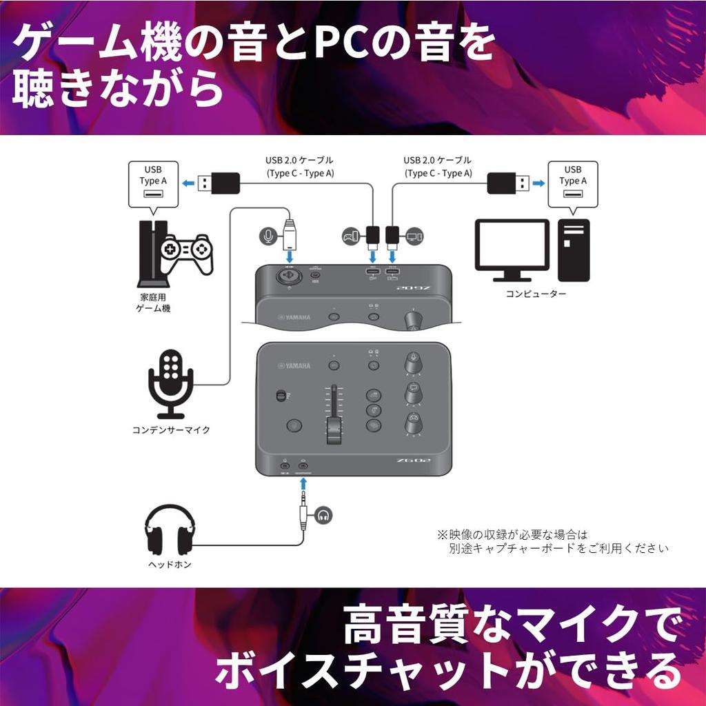 Yamaha ZG02 Game Streaming Audio Mixer for Gaming/Streaming