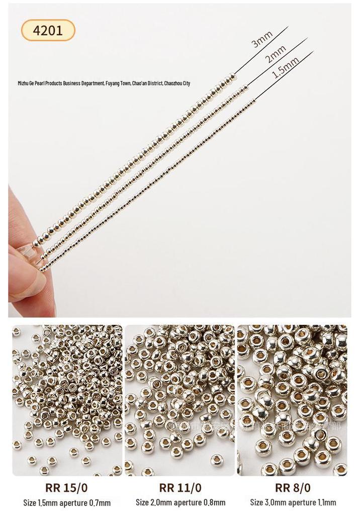 1.5mm-3mm Metallic Texture Miyuki Rice Beads for Embroidery DIY Accessories