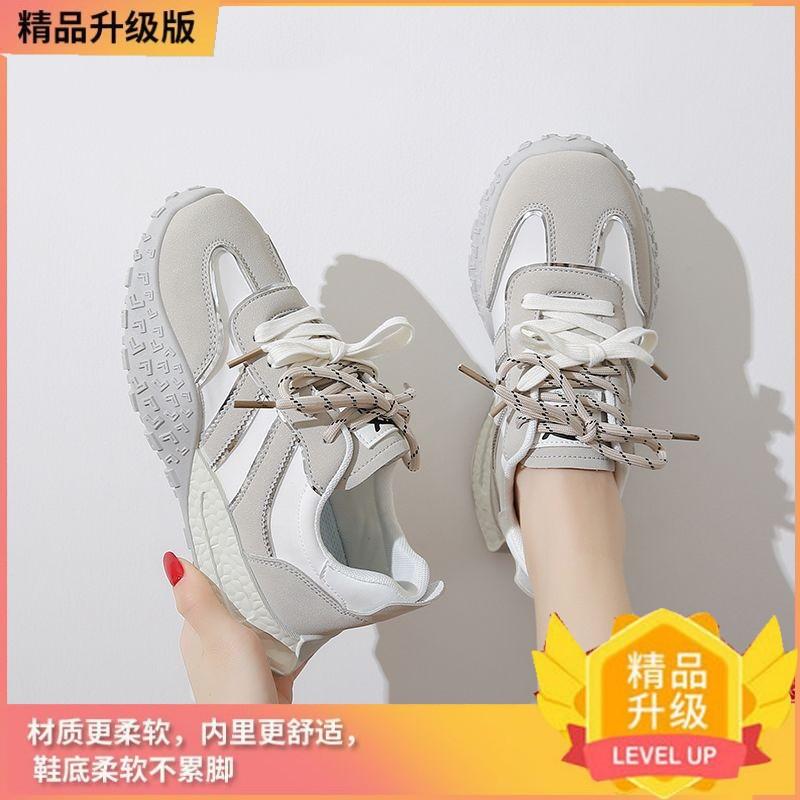 

thick-soled German training shoes women s spring and summer new double lace-up versatile fashion casual soft-soled lightweight sports shoes 40 серый