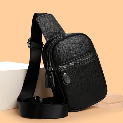 Herren Ledertasche Kleine Umhängetasche Schulter-Sling-Tasche Damen Tagesrucksäcke Brusttasche für Angeln Reisen Wandern Rucksäcke Outdoor-Sport