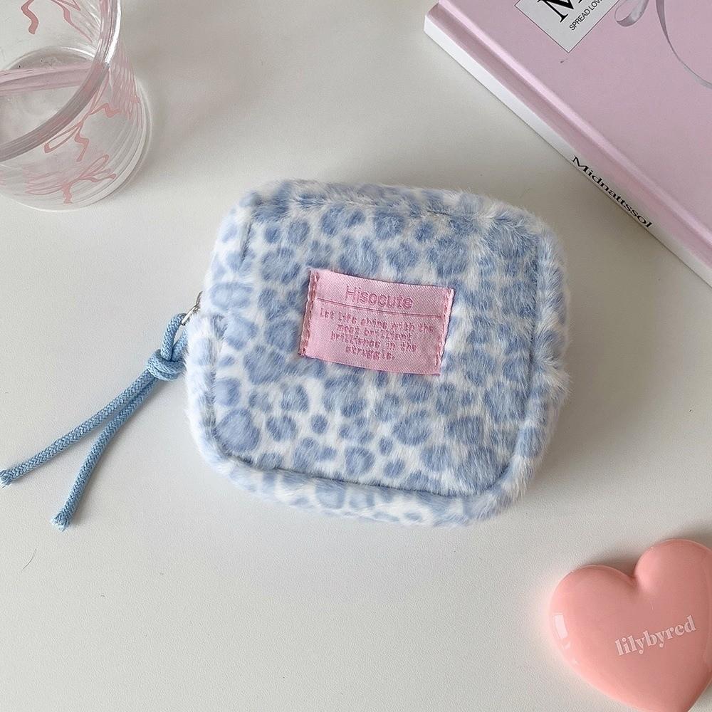 New Leopard Print Makeup Pouch Large Capacity Sanitary Pads Bag Multipurpose Cosmetic Bag