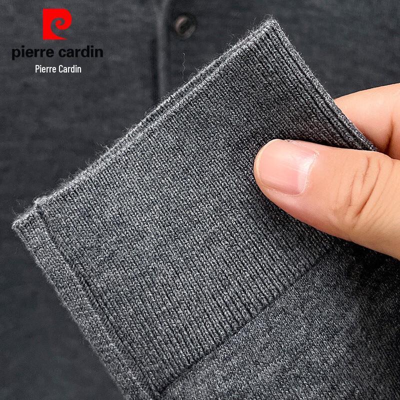 Pánský úpletový svetr ze směsi vlny s polokošilovým límcem Pierre Cardin