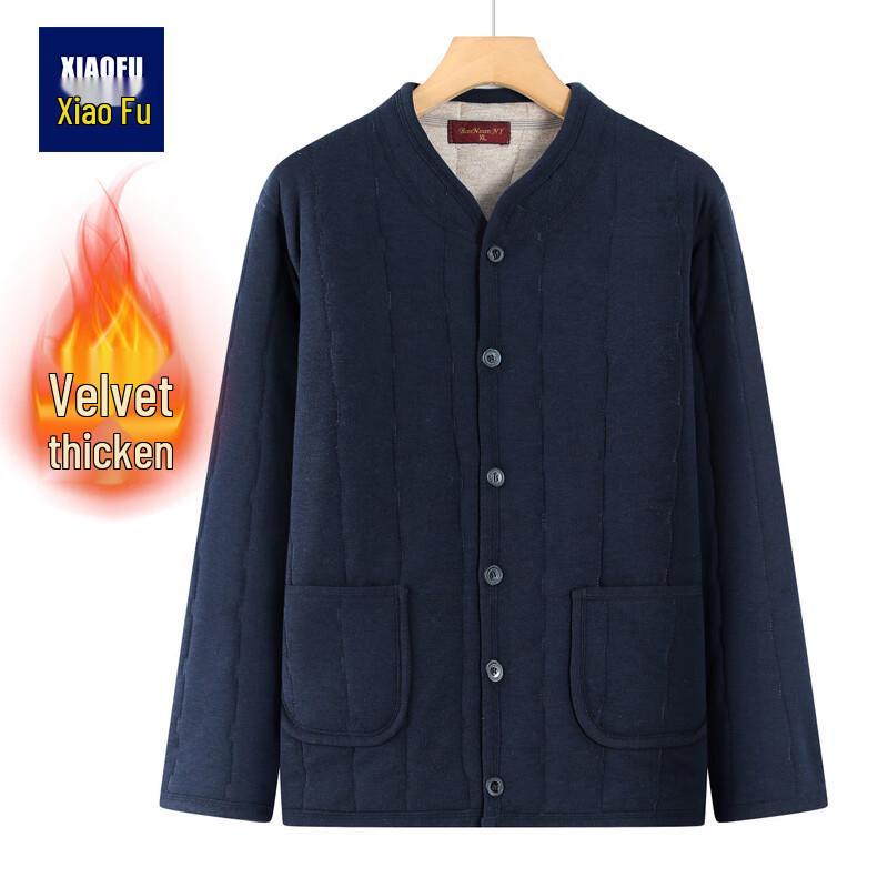 

Xiaofu Men s Mid-Aged Plus Velvet Winter Padded Jacket 3XL