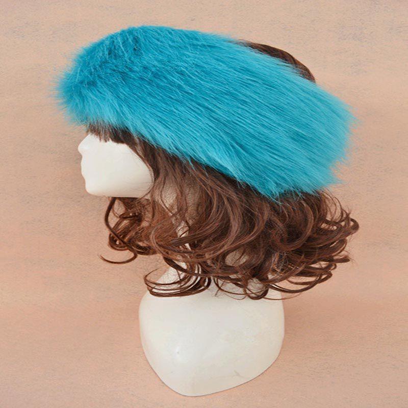 Stylish Women Lady Russian Fluffy Faux Fox Fur Hat Headband For Winter Comfort