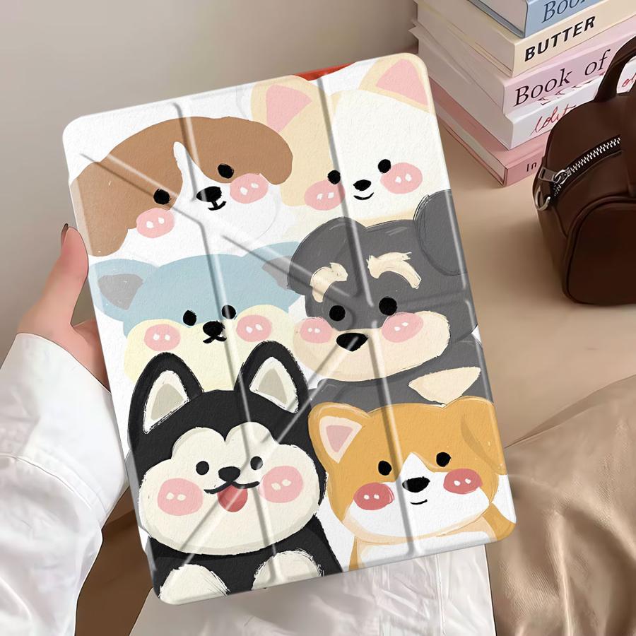 Tablet Case For iPad Mini 6 7 Pro 11th 10th 9th 8th 7th 12.9inch Pro 2025 Air 4 5 M3 M2 1 2 M4 11inch Holder Cover Many Dogs