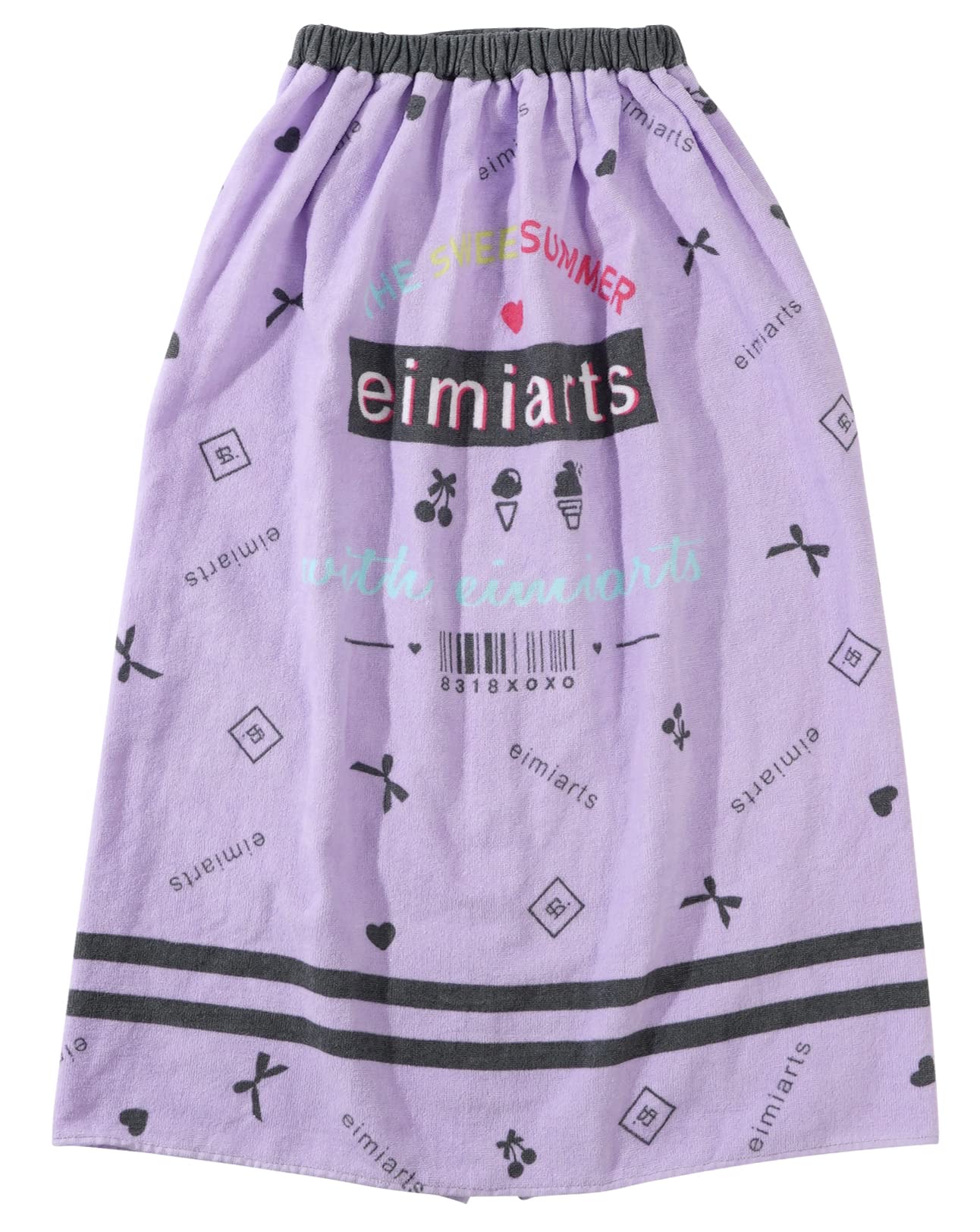 

[Arisana] arisana Wrap Towel for Kids Girls, 80cm, 01. Lavender, 80cm length