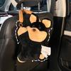 New Plush Rabbit Fur Cartoon Cute Bee Dog Car Hanging Tissue Bag Car Tissue Box Rear Seat Interior Decoration High Quality