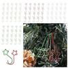 20Pcs/Pack Metal Xmas Tree Hanging Pendant Pentagram Shaped Xmas Wreath Hanger  New Year