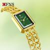 Luxury Women's Quartz Watch Elegant Diamond Dial Stainless Steel Band Waterproof Casual Wristwatch