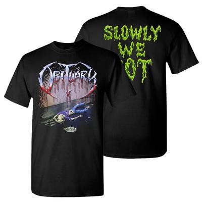 New Obituary Slowly We Rot Album Death Metal Band T-Shirt (S-3XL)