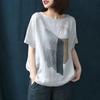 T-Shirt Damen Baumwolle Sommer Lässig Große Größe Locker Rundhals Pullover Kurzärmelige Oberteile