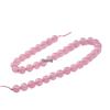 Natural Pink Crystal Beads - Transparent Round DIY Accessories (8-12mm)