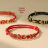 Zodiac Red String Bracelet: Handmade Baijie Rope for Men & Women - Tai Sui Red, Safety, and Auspicious Gift