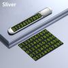 Hidden Car Styling Temporary Parking Card Metal Alloy Texture Auto Phone Number Card Plate Telephone Number Card Car Sticker