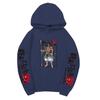 Record of Ragnarok Lu Bu Vollfarbiger Anime Hoodie Japanischer Drachen-Ärmeldruck Lässiger Pullover mit langen Ärmeln Sweatshirt