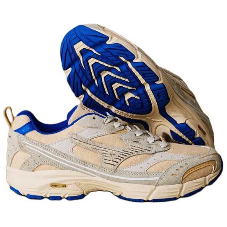 WIND AND SEA X Mizuno MXR OG Mojave Desert Directoire Blue Unisex Sneakers Cream Snow-White D1GD242301