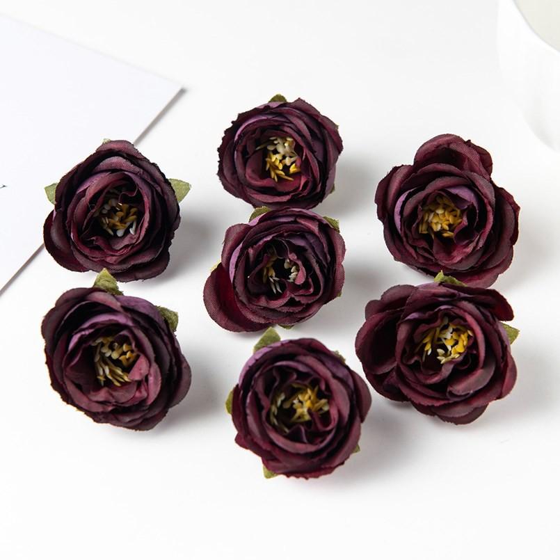 

20/40pcs Artificial Flowers Silk Rose Home Room Outdoor Garden Wedding Wreath Bridal Bouquet Festival Garland Diy Gift Box Decor 20 PCS