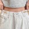 4 Stück Taillenstraffer-Nadeln Blume Hosenbund-Versteller Legierung Abnehmbar Kein Nähen Erforderlich Taillen-Nadeln für Jeans Röcke Hosen
