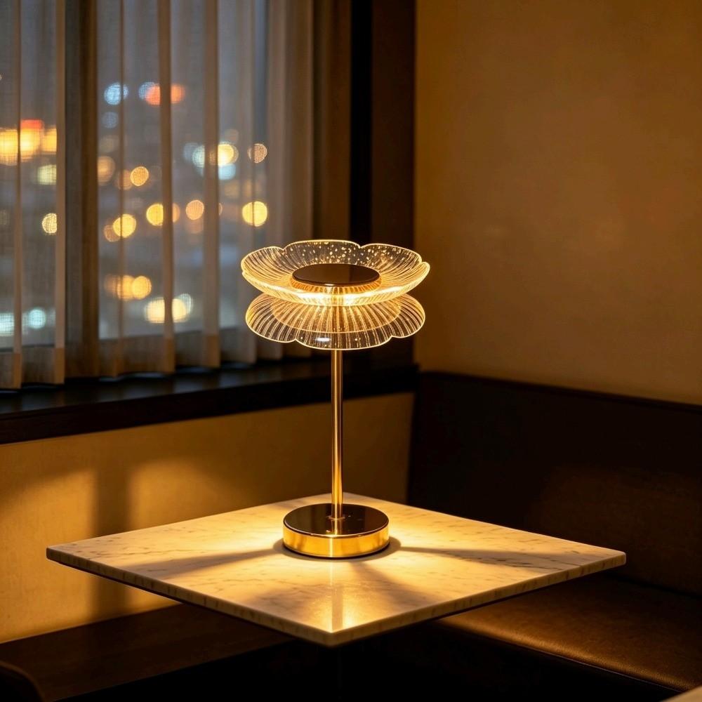 Vintage Night Light Mid-Century Desk Lamp Ornament Petal Table Lamp Living Room