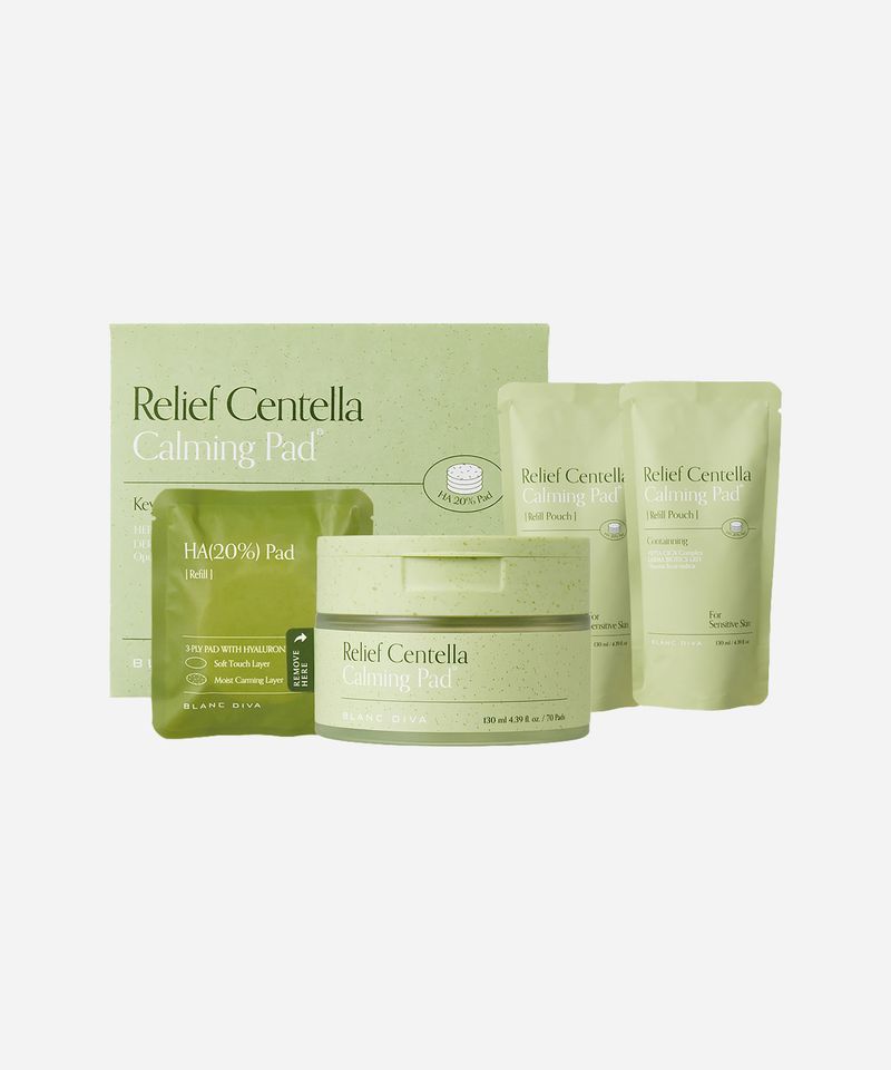 Relief Centella Calming Pad Set (Main Product + Refill)