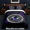 Melbourne Storm Design Bed Bedding Set 1 Duvet Cover + 2 Pillowcases Soft Breathable Household Bed Linens